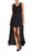 One One Six Sleeveless High/Low Crepe Dress In Black Size M