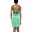 Alice + Olivia Women's Azitara Low Back Satin Mini Dress In Jade Size 10 $295