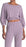 KNOW ONE CARES woman Terry Puff Sleeve crop Top In Lavender size L
