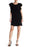 Bobeau Ruffle Sleeve Crepe Shift Dress In Black Size XS