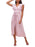 ASTR Robe Euphoria Midi à Manches à Volants pour Femmes avec Ceinture Fendue en Lilas Taille L 145 $