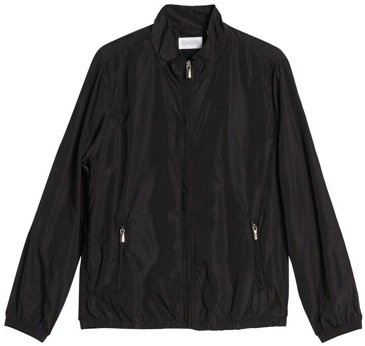 JB Workshop Los Angeles Men's Zip Up Windbreaker Jacket In Black Size M
