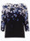 Phase Eight Frankie 3/4 Sleeve Top Noir/Bleu Imprimé Floral taille 10 US/14UK 119 $