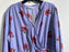 All in Favor women's faux wrap Purple floral long sleeve dress size XXL