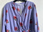 All in Favor faux portefeuille femme Violet floral robe à manches longues taille XXL