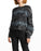CINQ À SEPT Melissa Ostrich Feather Dropped-Shoulder Sweater GREY MULT Sz L $395