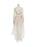 BCBGMAXAZRIA Riese Long Tulle Tiered Lace Gown Dress In Off White Size 6 $600