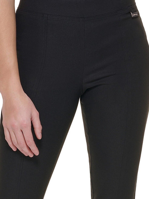 Calvin Klein Madison Front Seams Pull-On Style Slim Pants In Black Size XS NWT