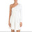 The Kooples Women's One Shoulder Studded Knit Dress In White Size 2 $298