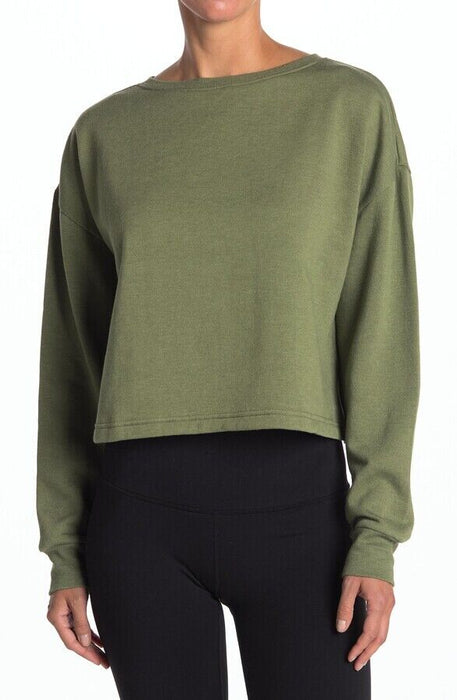 Z By Zella Sunset Pullover In Olive Branch Green Size S