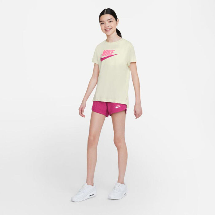 Nike Sportswear Girls' Jersey Shorts In Fireberry Size L