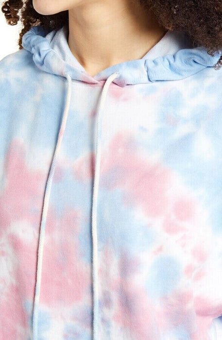 All In Favor Oversize Tie Dye Hoodie In Blue Pink Tie Dye Size XL