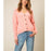 4SI3NNAI Women's Kelsey Soft Fuzzy Buttons Cardigan In Pink Geranium Size M