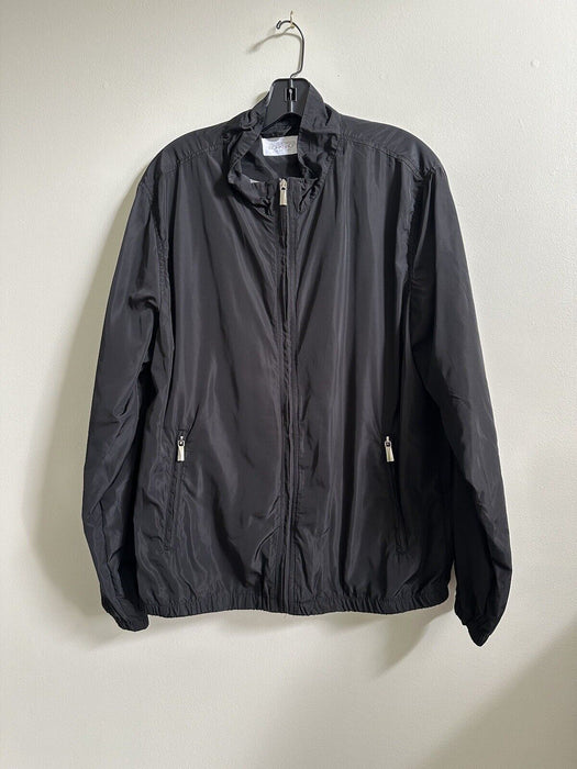 JB Workshop Los Angeles Men's Zip Up Windbreakerlight  Jacket Black Size L $89