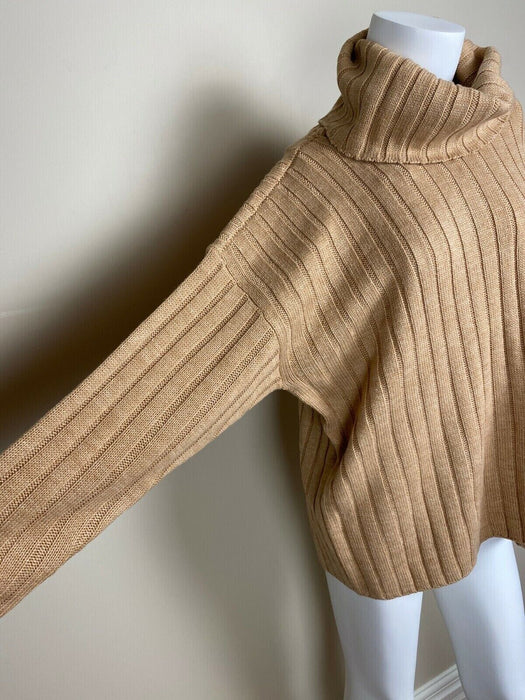 Lord & Taylor knitted Turtleneck Sweater plus size 3X in camel heather $120