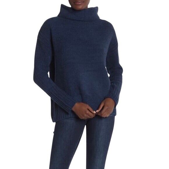 Catherine Catherine Malandrino Chenille Mock Neck Dolman Sweater NWT  blue $89 S