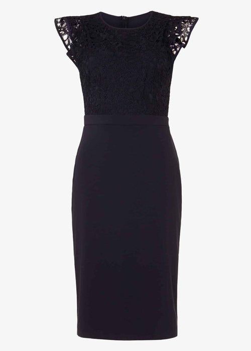 Phase Eight Peggy Lace Dress In Navy Size 10 US / 14 UK $239