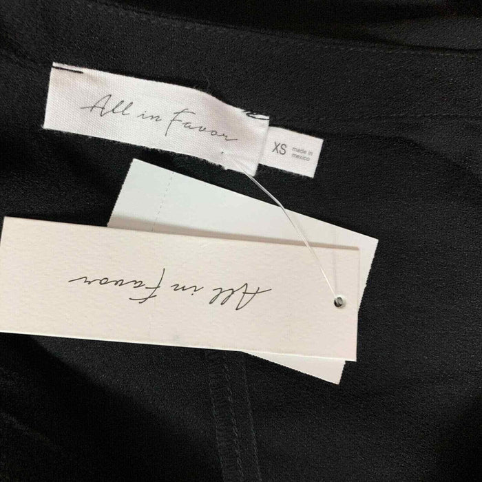 All In Favor Hailey Black Crepe Shift Mini Dress Business Casual Size XS NEW