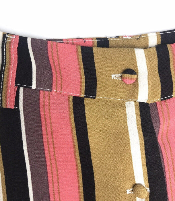 NWT Honey Punch Womens Button Striped Mini Skirt Size Small