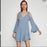 BCBGMAXAZRIA Robe trapèze à épaules dénudées Ellyson en bleu Chambrey taille XS 257 $