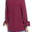 Halogen Ponte Tunique Top Tie Sleeve XS Business Shirt NWT IN violet Maron 69 $