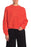 Lush Pull en tricot torsadé à pompon pour femme en orange taille S