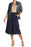 FRNCH women's Culotte Crop Wide Leg Pants In Blue size M $110