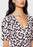 Topshop Femme Splash Print Faux Wrap S/S Robe Midi Rose Poly Taille 6 NWT