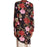 Catherine Catherine Malandrino Hi-Lo Woven Tunic Black Floral Print Size S $99
