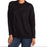 RXB Pull en tricot torsadé à manches longues en acrylique pour femme en noir taille XS