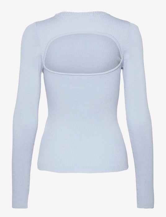 Remain Birger Christensen Basel Knitted Top Ribbed Light Blue Size 36 4 $240 NWT