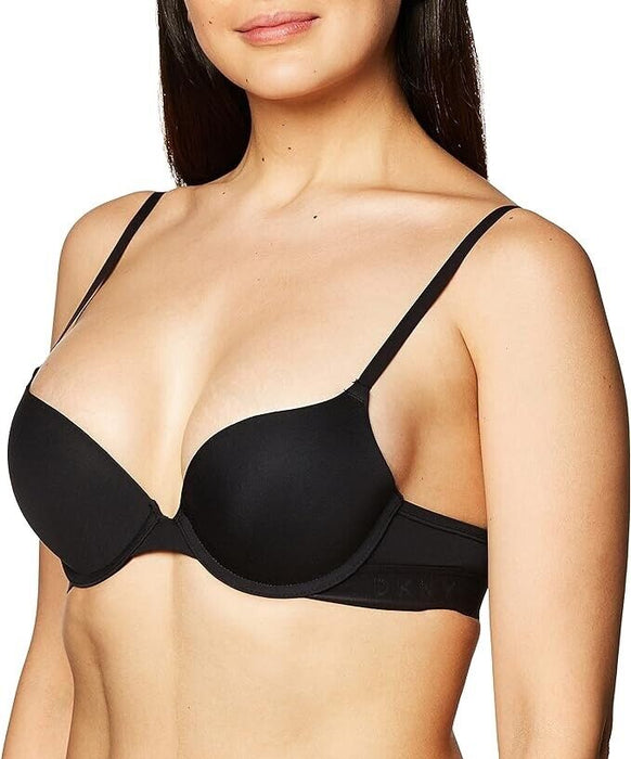 NWT DKNY DK4013 Women Classic Cotton Custom Lift Bra Black size 32B