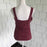 Bobeau Ribbed Marl Tank pull sans manches haut col carré taille M rouge