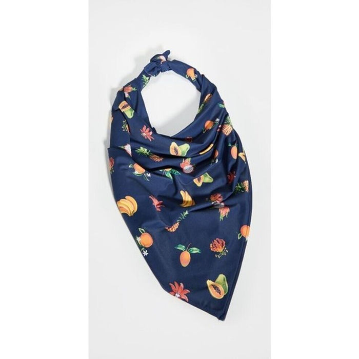 We Wore What Womens Bandana Cover Up Blue Fruit Multi Use One Size Top Swim New