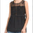 Forgotten Grace Crochet Lace Sleeveless Blouse size M in black