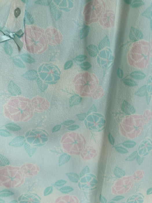 Jasmine Rose Long Floral Night Gown size XL aqua