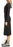 Leith Women's Long Sleeve Side Slit Midi Dress Scoop Neck A-Line Black Size M