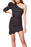 Bardot Effie Lace Polka Dot One Shoulder Dress Black Size 10 L Fits Larger $175