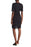 David Lerner V-Neck Corset Belted T-Shirt Dress In Black Size S