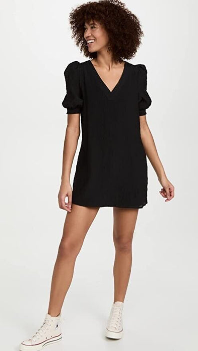 BB Dakota Women's Fields Of Gold V-Neck Dress Black Size XS