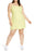 BP. Nordstrom Mini-robe en lin mélangé jaune clair, grande taille 4X