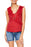 Boden Ruffle Detail Sleeveless Top Red Pop Size 16 $129
