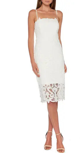 Bardot women's Lina Lace Sheath midi Dress White Size 8 M $189