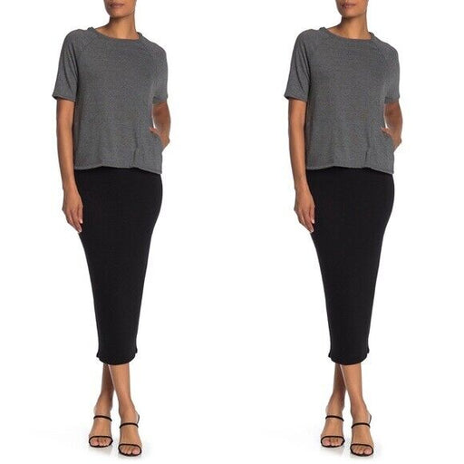 Go Couture Basic knit Maxi Skirt size M in black $98