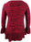 Style & Co Sweater Marl Ruffle sleeve Pullover Red size XXL