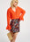 Essentiel Antwerp Chester Mohair & Wool Blend V Neck Sweater Orange Size M $360