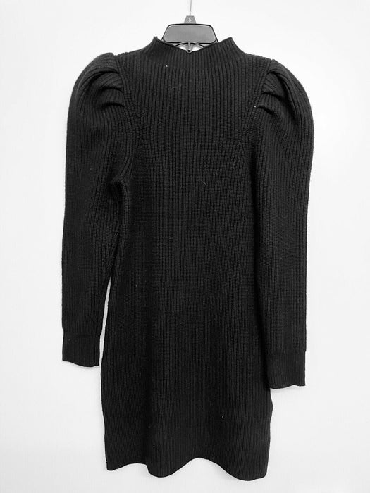 Sandro Women's Wool Long Puff Sleeve Sweater Dress In Black Size 40 (8 US) $400
