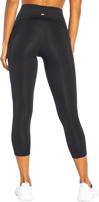 Marika women's Skinny High rise pocket capri legging  size L in black