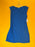 Susina Shoulder Padded Tank Bodycon Dress Womens L Blue Rib Knit Mini NWT