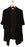 STATUS by CHENAULT Textured Cascade Front 3/4 sleeve Cardigan large in black $68